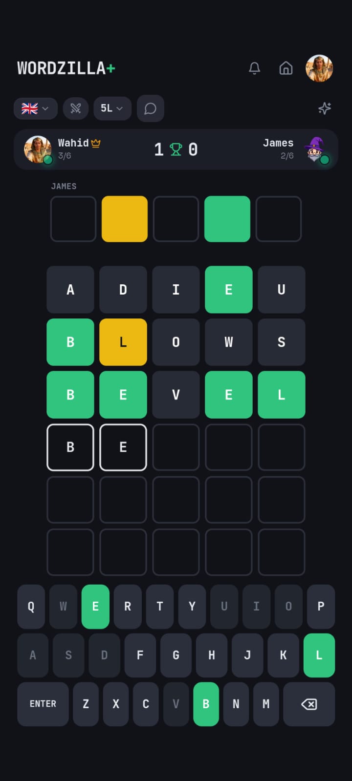 Wordzilla: In-game chat and emoji reactions
